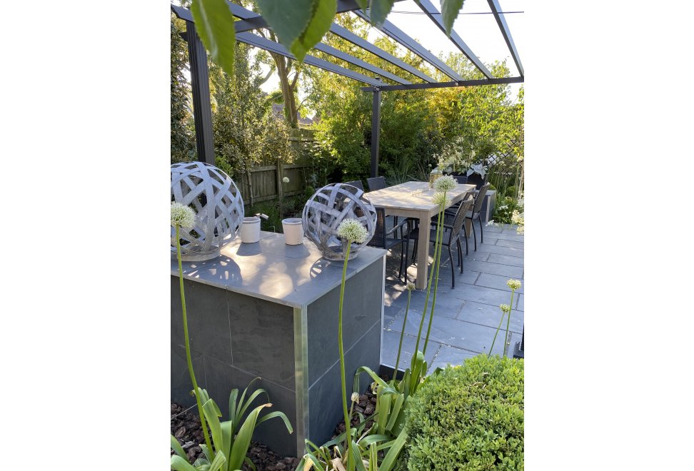 Slate patio